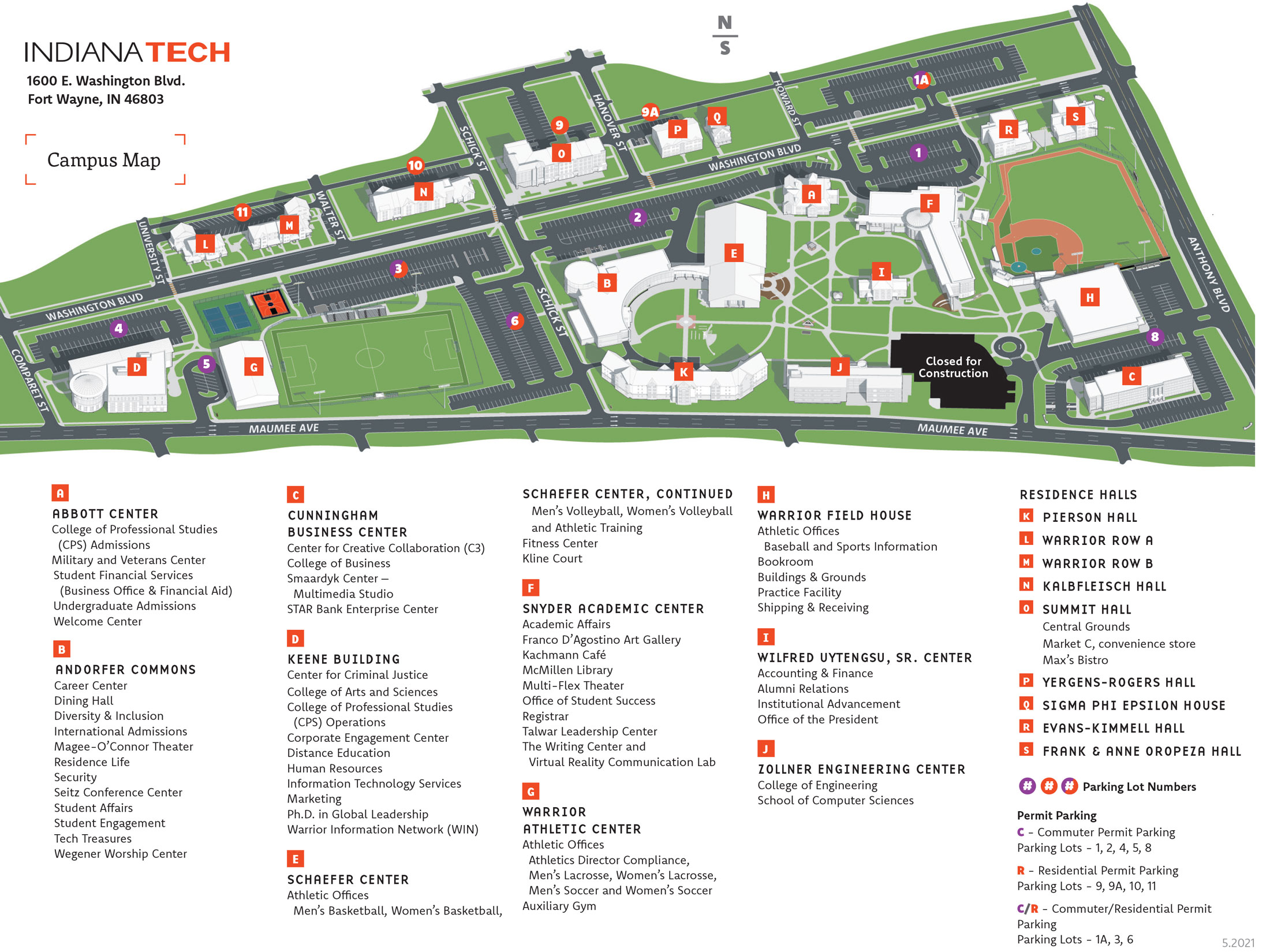 Indiana Tech Campus Maps
