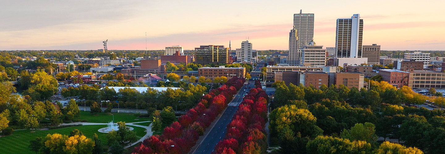 Aerial View of Downtown Fort Wayne